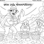 Fichas para colorear sobre el día del campesino