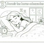 Fichas para colorear sobre hábitos saludables