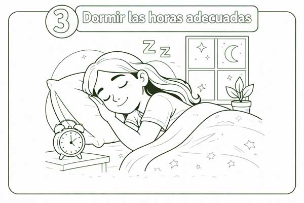 Fichas para colorear sobre hábitos saludables