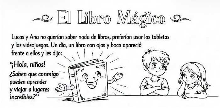 El libro mágico ficha d comprensión lectora