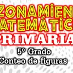 Fichas de razonamiento matemático en conteo de figuras para 5to grado de primaria.